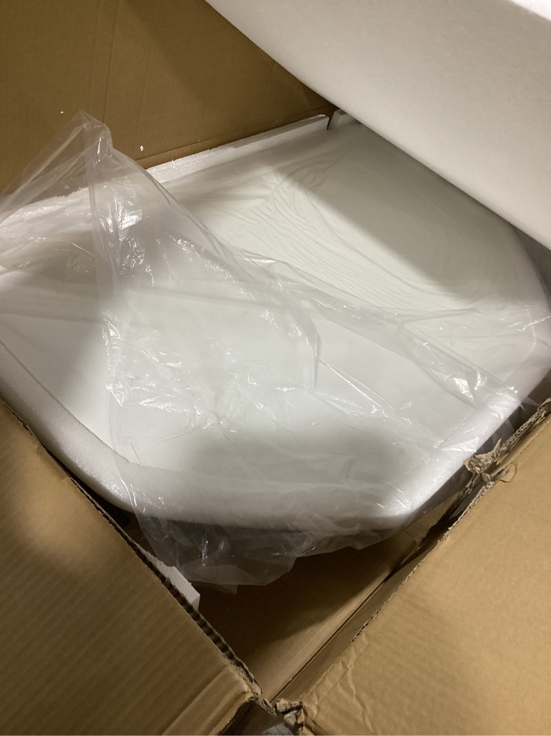 Condition photo showing Good Condition for 32 inch White Corner Standing Desk Converter, Assembled One-Click Sit to Stand up Desk Riser, for Dual Monitor and Laptop Height Adjustable Workstation White 32x20"