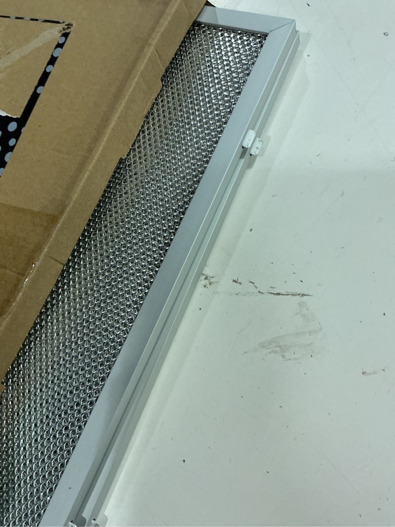 Condition photo showing New/Like New for wb02x27207 range hood grease filters compatible with ge range vent hood jvx5300bj1ts jvx5300dj1bb jvx5300dj1ww replace for 4463981 ps11771771 eap11771771-2 pack 13.77 x 13.77 x 0.39 inches