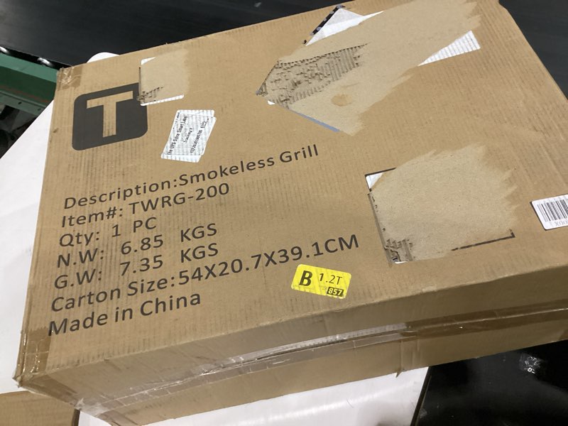 Condition photo showing Good Condition for techwood smokeless grill 1500w indoor grill with tempered glass lid, compact & portable non-stick bbq grill, turbo smoke extractor technology, drip tray& removable plate