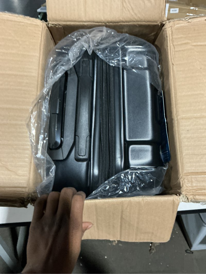 Condition photo showing As Is for Similar to Samsonite Omni PC Hardside Expandable Luggage with Spinner Wheels, Black, Checked-Medium 24-Inch Checked-Medium 24-Inch Black