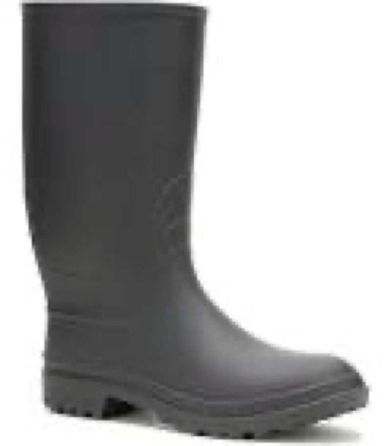 galeton 11578-14 repel footwear economy 15" pvc waterproof boots with plain toe, size 14, black