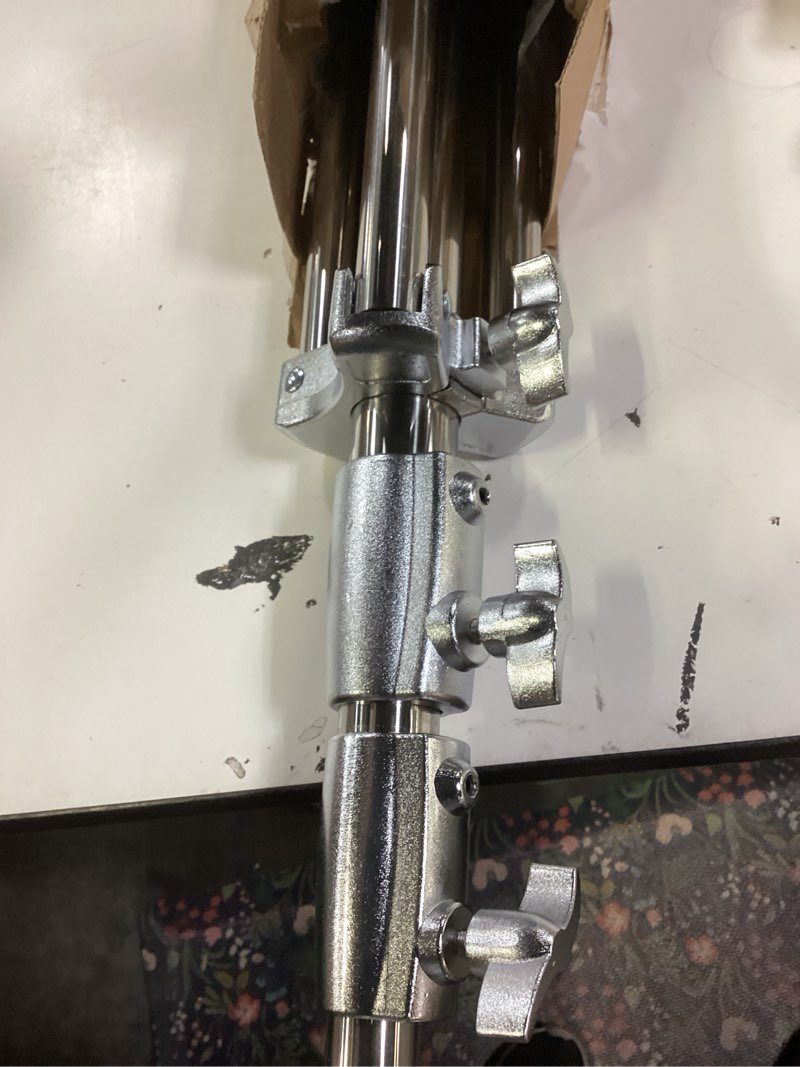 Condition photo showing Good Condition for k&f concept 9.2ft/2.8m stainless steel light stand, spring cushioned heavy duty photography tripod stand with 1/4” to 3/8” universal screw adapter for strobe,led video light,ring light,softbox