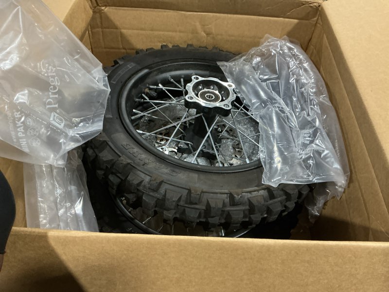 Condition photo showing Good Condition for 3.00-14 90/100-14 rear and 2.75x17 70/100-17 front wheel dirt bike rim with 15mm bearing for 110cc 125cc 140cc 150cc 160cc ttr125 rm80 rm85 klx140r db17 db27 apollo rfz ssr baja pit bike
