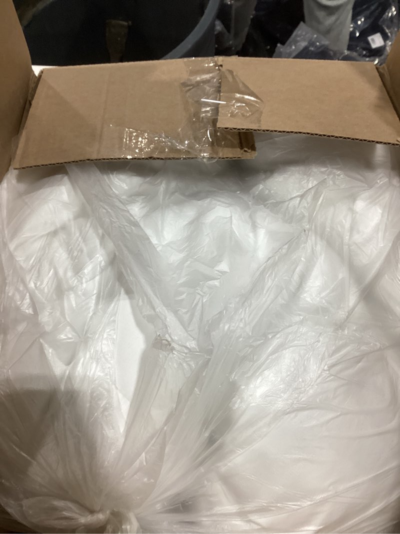 Condition photo showing As Is for L LOVSOUL Goose Down Fiber Comforter Queen Size, 850+ Fill Power Hotel Style Bedding Comforter, 1200TC, Fluffy Ultra Soft All Season White Duvet Insert with 8 Corner Tabs Queen(90x90inches) White
