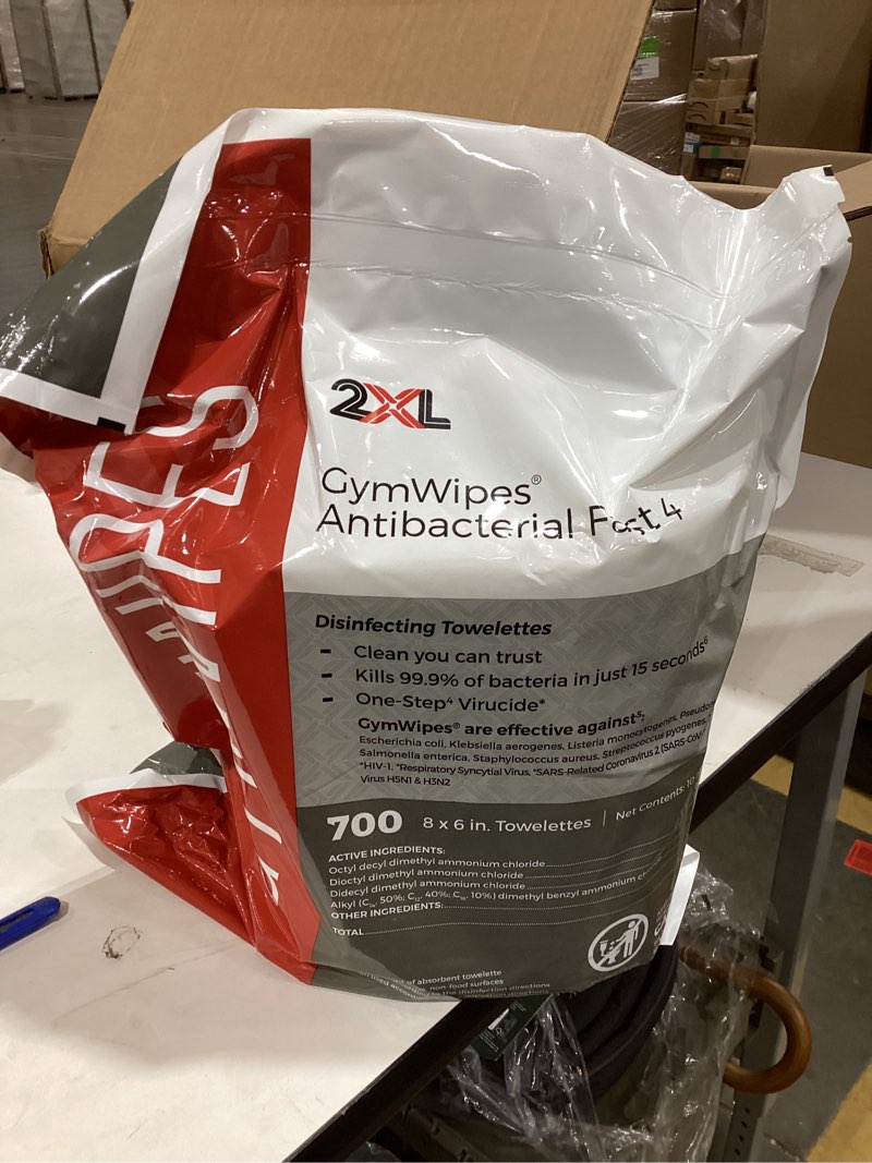 Condition photo showing New/Like New for 2XL GymWipes Antibacterial Towelettes Bucket Refill