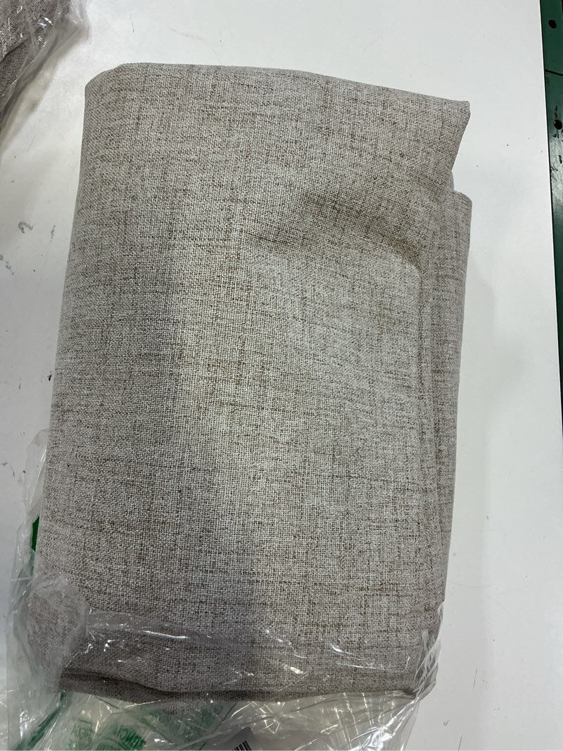 Condition photo showing New/Like New for nicetown 100% blackout linen curtains 90" long for bedroom, thermal insulated living room curtains with liner, farmhouse style linen blend window draperies for dining room (2 panels, 52" w, natural) natural 52"w x 90"l (pack of 2)