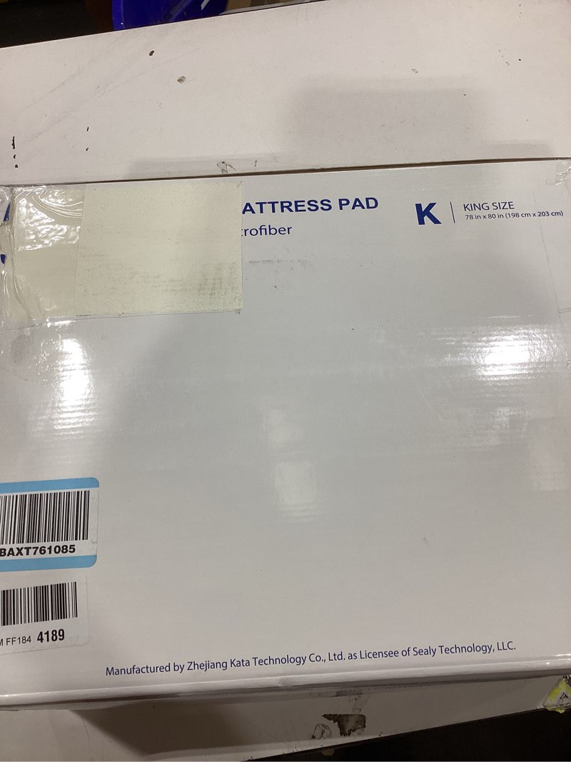 Condition photo showing New/Like New for Sealy Electric Mattress Pad King Size, 10 Heating Settings Heated Mattress Pad, Bed Warmer with Dual Controller & Auto Off 1-12 Hours, Fit Up to 17 Inch, Machine Washable, 78"x80"