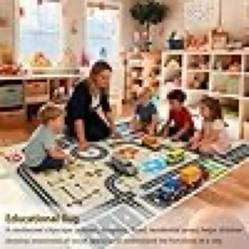 kids rug play mat for toy cars,city life road traffic educational carpet,have fun throw rug,non-slip nursery rug for boy and girl