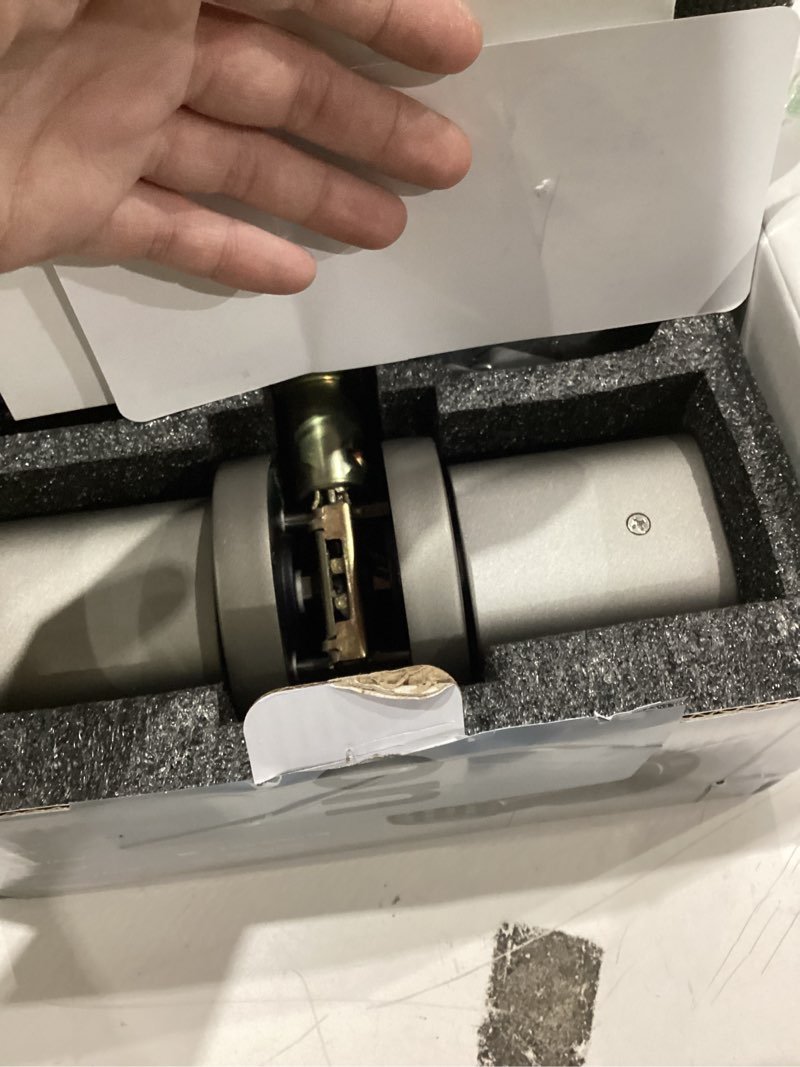 Condition photo showing As Is for Door Lock Knob with Keypad Keyless Entry Door Knob Electric Coded Indoor Door Knob for Interior Doors Thickness up to 2-1/4", Bedroom, Home Office, Garage, 4xAA Alkaline Battery, M1 Titanium K titanium