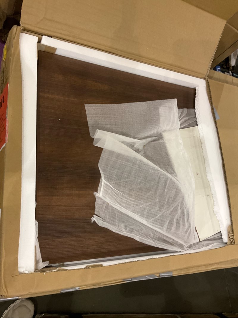 Condition photo showing As Is for GarveeHome Executive Desk with File Drawers, Farmhouse Home Office Desk with Charging Station, 60 in