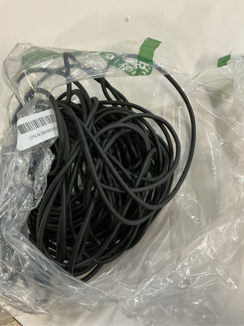 Condition photo showing As Is for 3.5mm auxiliary audio stereo cable 100 feet, long male to male aux cord, gold plated connectors, ofc core, black cable (with 5 pcs cable ties)