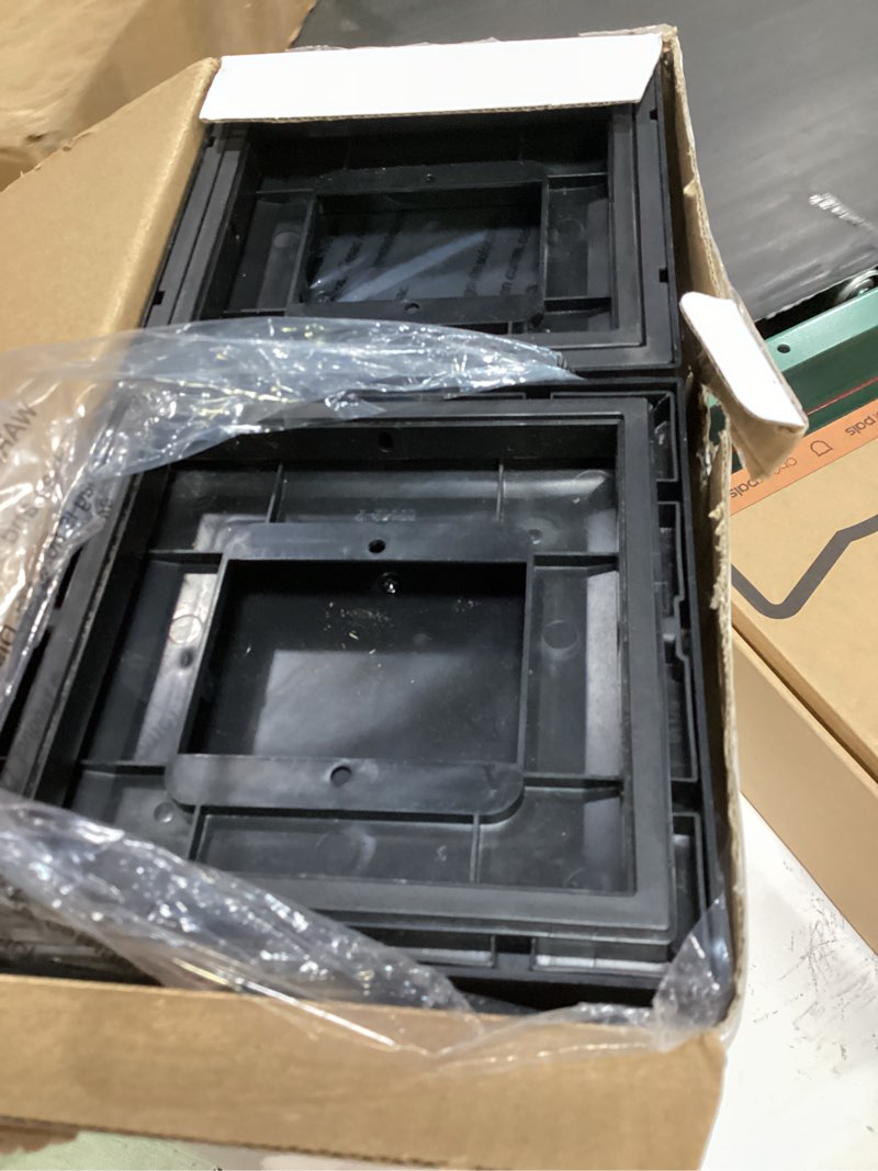 Condition photo showing Good Condition for viewsun solar post lights outdoor waterproof rgb color changing modes fence post cap lights, deck post lights solar powered for 4x4 5x5 6x6 wooden or vinyl yard garden patio decor, black(8 pack) black-rgb 8 pack