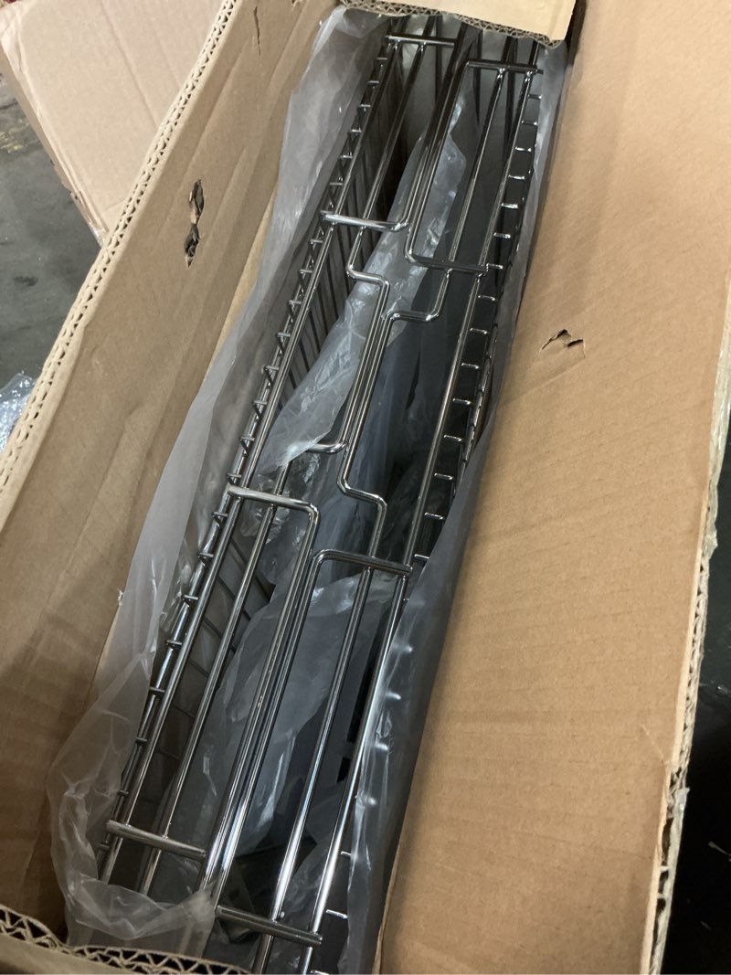 Condition photo showing Good Condition for 2 Tier Pull Out Cabinet Organizer, 26" W x 21" D Heavy-Duty Metal Sliding Drawer Shelf for Kitchen Cabinets, Chrome, Doesn't Include Door Fittings 2 Tier 26*21 IN