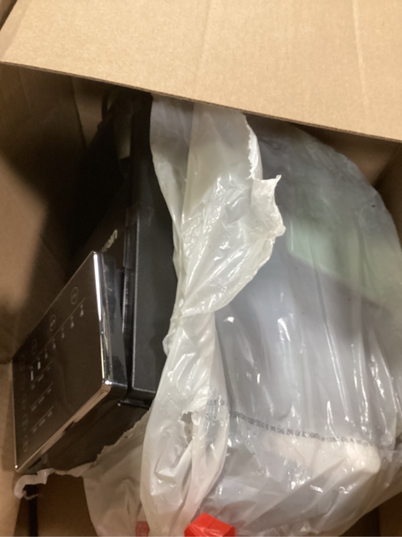 Condition photo showing As Is for Coffee Maker with Grinder, Programmable Hot and Cold Coffee Maker with 22 oz Glass Carafe, Fully Automatic Coffee Machine with Timer, Removable Filter, Black Americano Coffee Machine