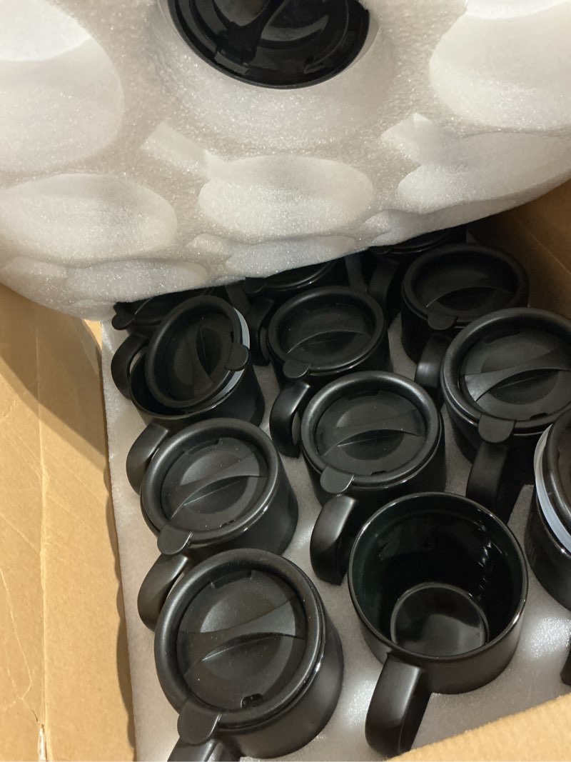 Condition photo showing Good Condition for filltouch 12 pcs christian father's day mugs 15oz religious cup cork bottom coffee mug with verse inspirational gifts for women men father teacher church group bible study gift(black,flower) black flower