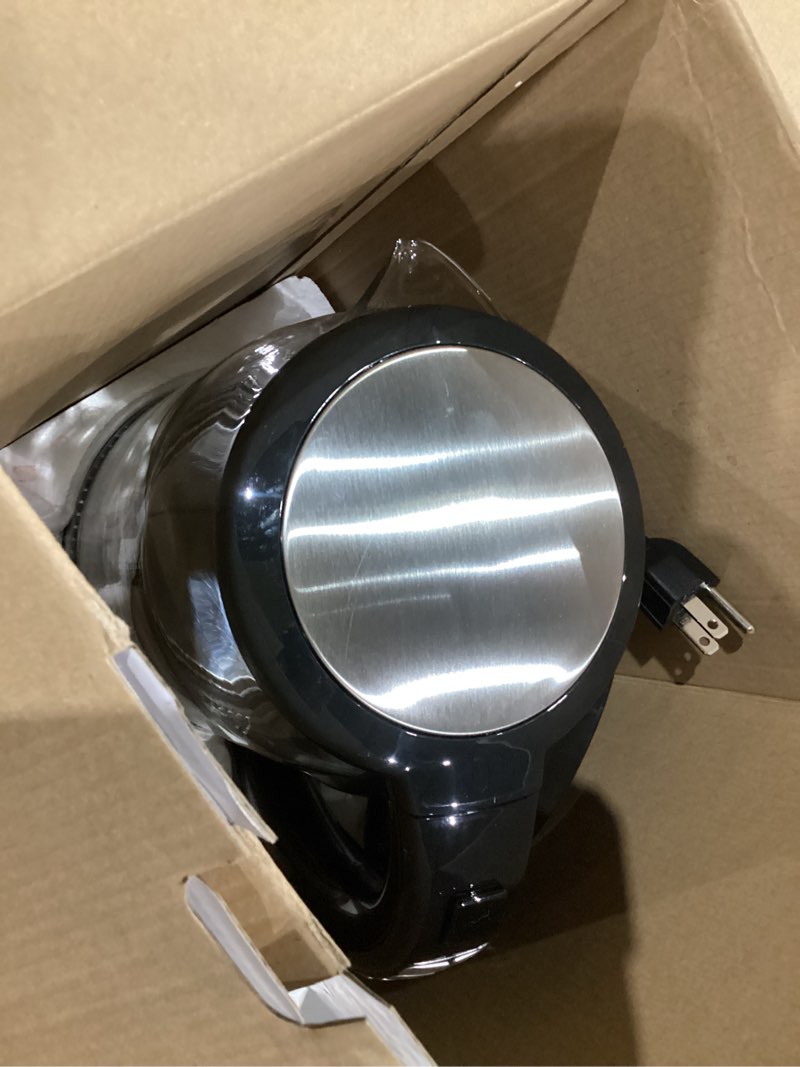 Condition photo showing As Is for COSORI Electric Kettle Temperature Control with 6 Presets, 60min Keep Warm 1.7L Electric Tea Kettle & Hot Water Boiler, 304 Stainless Steel Filter, Auto-Off & Boil-Dry Protection, BPA Free, Black 1.8 Quarts Clear