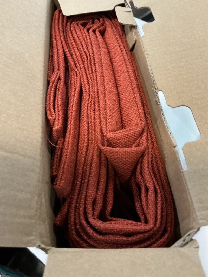 Condition photo showing Good Condition for miulee linen curtains 100% blackout for bedroom thermal insulated burnt orange grommet room darkening curtains & drapes rust terracotta fall decor for living room 52 x 72 inch (2 panels) burnt orange 52"w x 72"l (pack of 2) 2