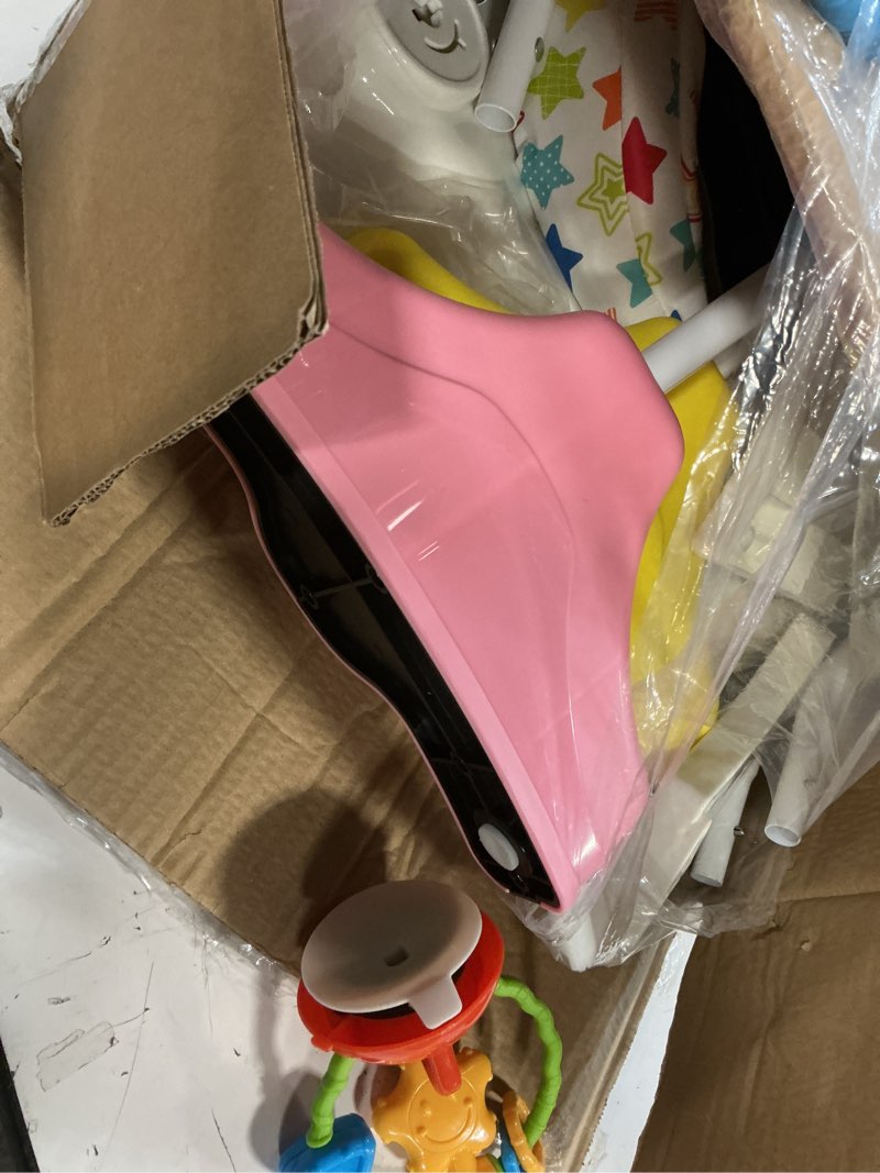 Condition photo showing Good Condition for dream on me zany 2-in-1 activity center and bouncer in star print