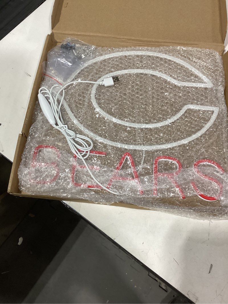 Condition photo showing Good Condition for Football Neon Sign for Wall Decor Football Team Neon Light for Man Cave Birthday Gifts for Rugby Fans Orange Led Light Up Sign for Party Club Bar Dorm Size12.2 * 13.5In(ZYLD115) Orange-Bear