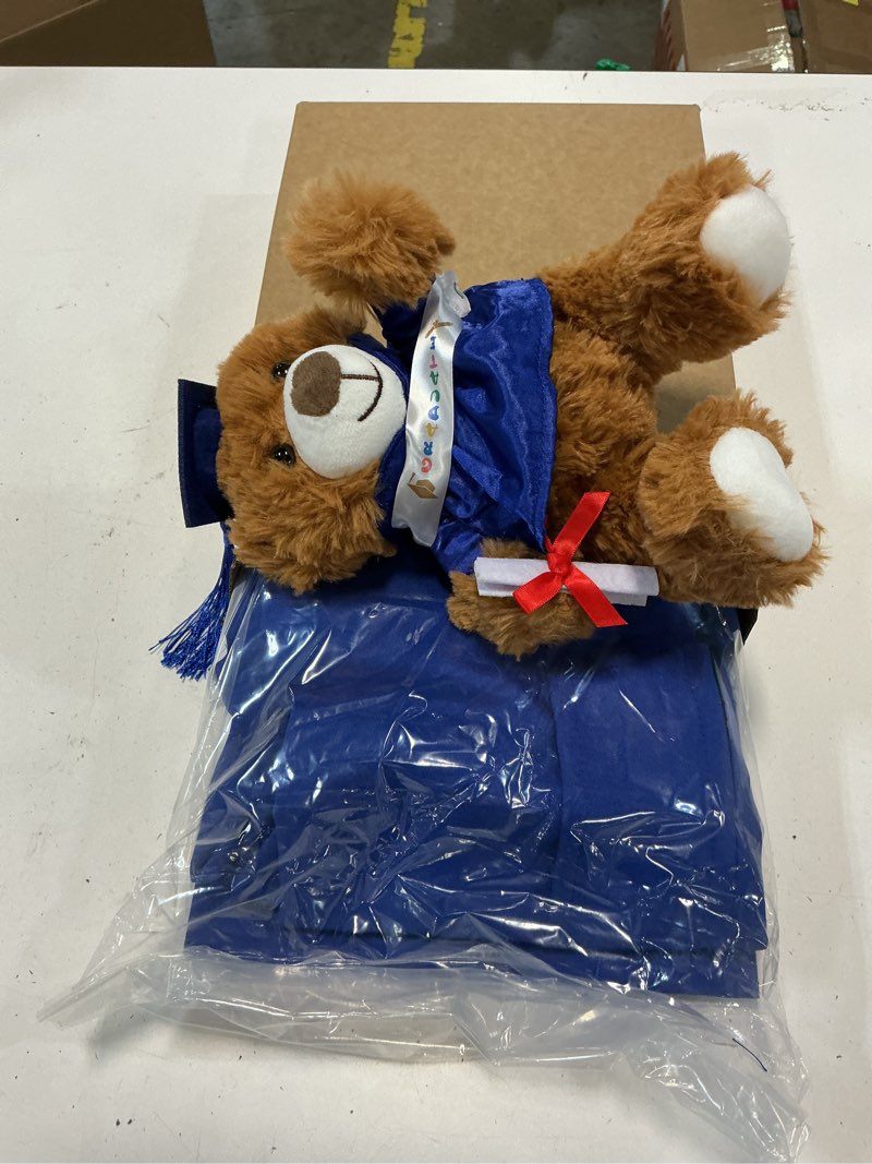 Condition photo showing Good Condition for silkfly 7 pcs graduation gown cap 2026 graduate outfits accessories stole tassel sash charm bear gift 30 royal blue