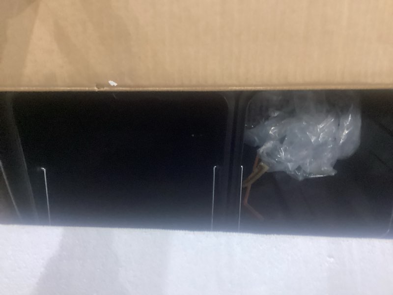 Condition photo showing New/Like New for Amazon Basics Dual Compartment Recycling Trash Can with Soft-Close Lid and Removable Liner Buckets, 60 Liters, Rectangular, Grey, Silver 60 litre