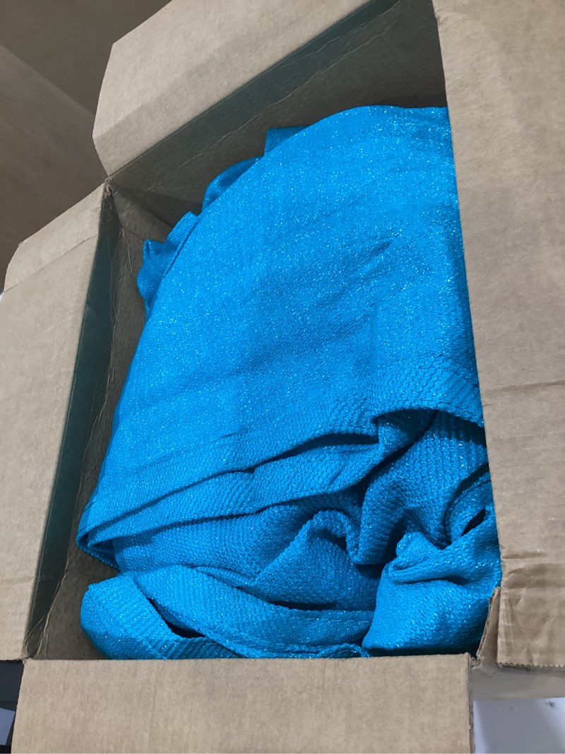 Condition photo showing As Is for sunnyroyal sun shade sail 20' x 20' x 20' triangle uv block sunshade canopy awning shade cloth for outdoor patio garden swimming pool (turquoise) 20' x 20' x 20' turquoise