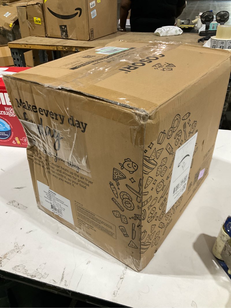 Condition photo showing Good Condition for cosori 9-in-1 turboblaze air fryer 6 qt, pfas-free ceramic coating, 90°–450°f, precise heating for even results, air fry, roast, bake, broil, dry, frozen, proof, reheat, keep warm, 120v, dark gray dark gray 6qt
