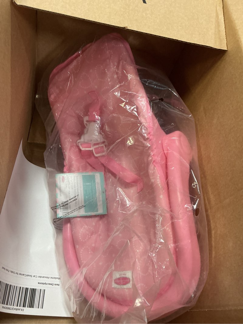 Condition photo showing Good Condition for Madame Alexander Car Seat/Carrier for Dolls, Pink Heart