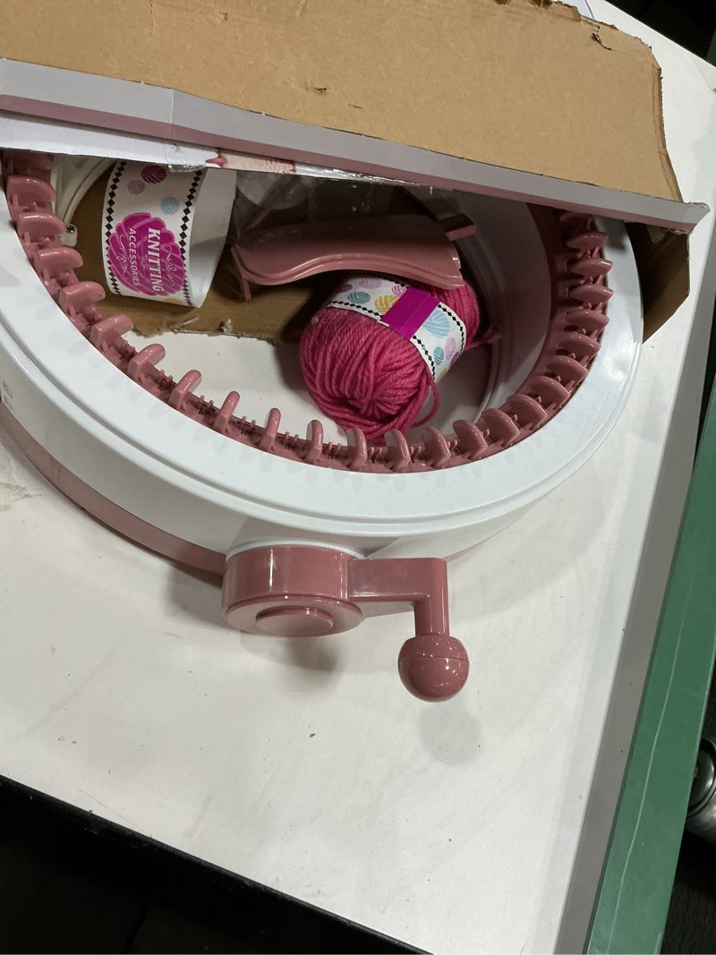 Condition photo showing Good Condition for SENTRO 48 Needles Knitting Machine with Electric Adapter, Smart Weaving Loom Round Spinning Crochet Knitting Machines with Row Counter and Crank Handle Adapter Hex Steel Bit for Automatic Knit