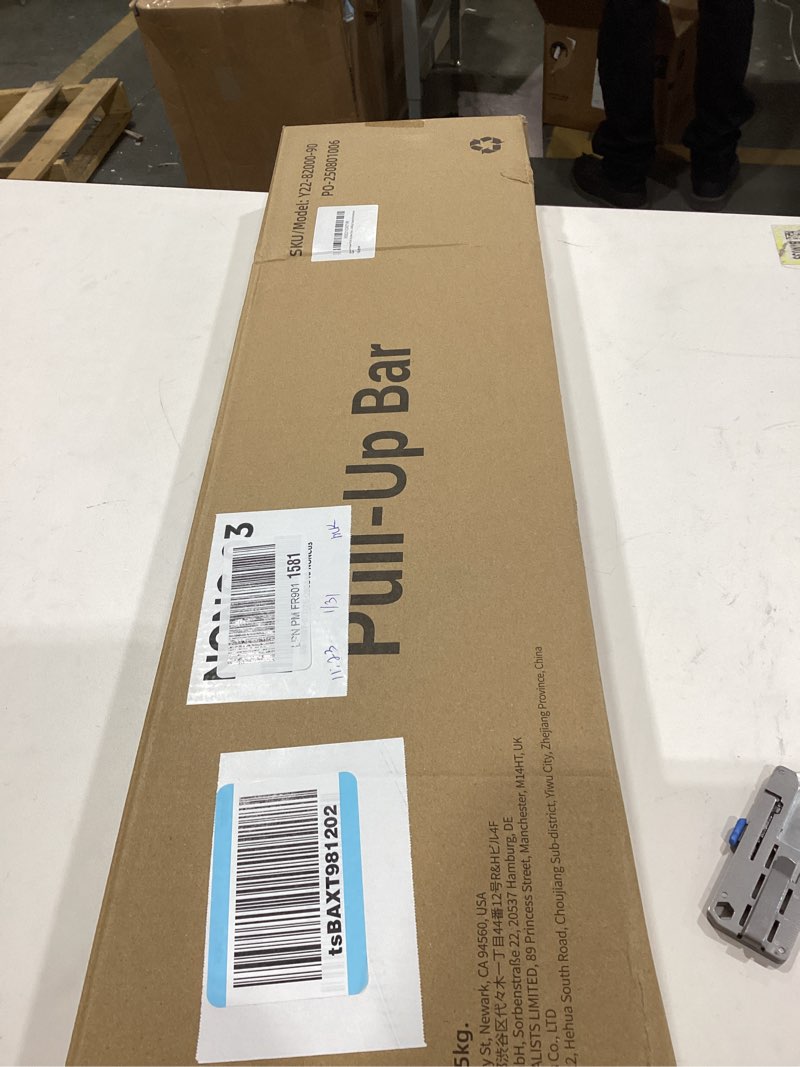 Condition photo showing Good Condition for Sportneer Pull Up Bar: Strength Training Chin up Bar No Screws - Adjustable 29.5''-37''(75-94cm) Width Locking Mechanism Pull up Bar for Doorway - Max Load 440lbs for Home Gym Upper Body Workout, Non-slip