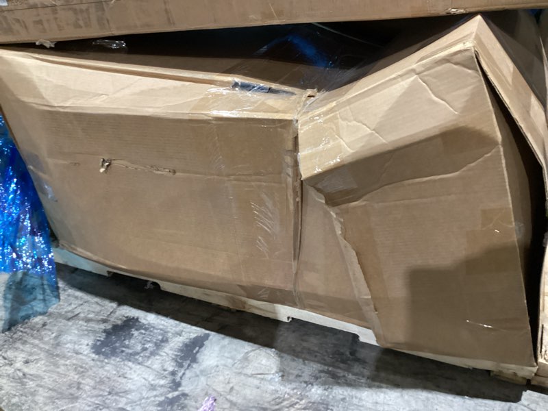 Condition photo showing As Is for MAXYOYO Bean Bag Chair for Adults, Upholstered Floor Sofa with Armrests, Loveseat Boneless Couch with Tufted Cushion & Backrest, Sofa in A Box, Large Bean Bag Couch for Bedroom Living Room, Dark Grey Loveseat Dark Grey