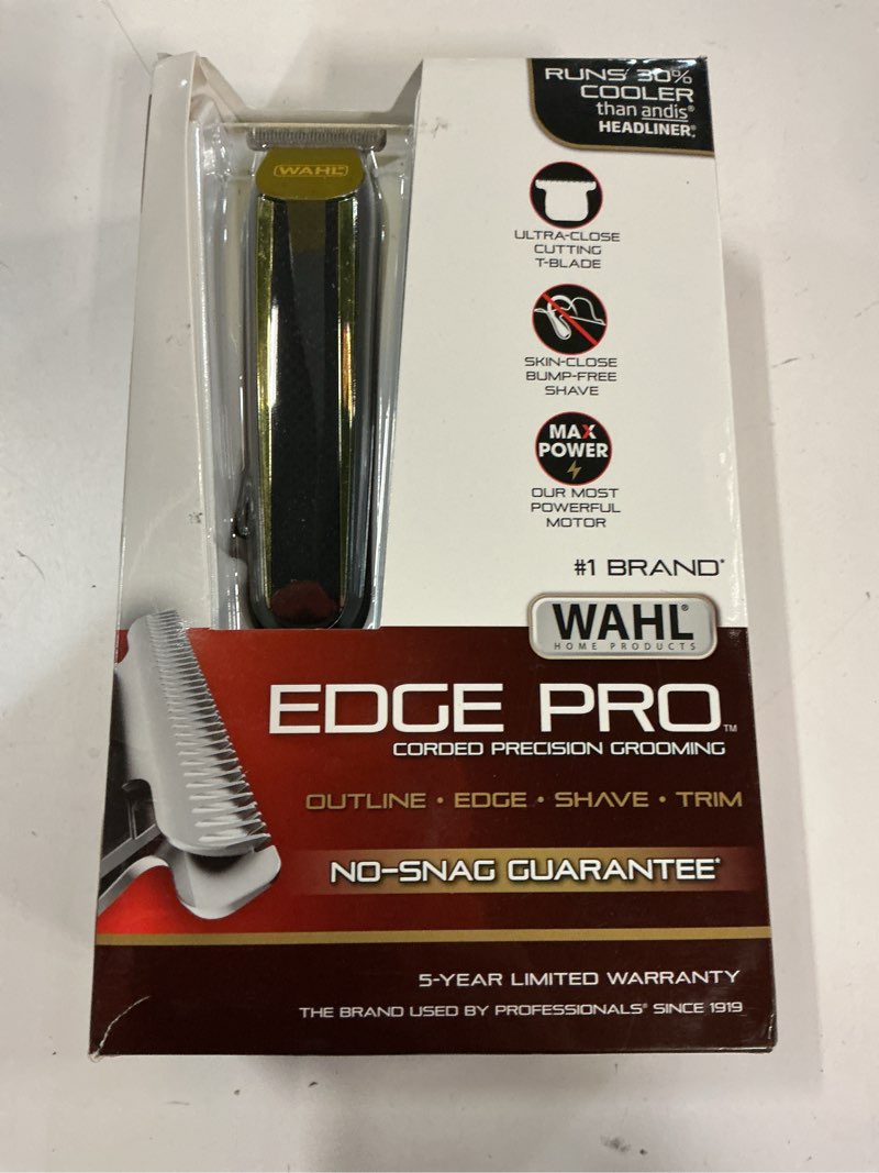 Condition photo showing New/Like New for Wahl Edge Pro Bump Free Corded Beard Trimmer for Men Touch Up Trimmer & Grooming Detailer Kit – Perfect for Edging Beards, Mustaches, Hair, & Stubble, – Model 9686-300 1 Count (Pack of 1)