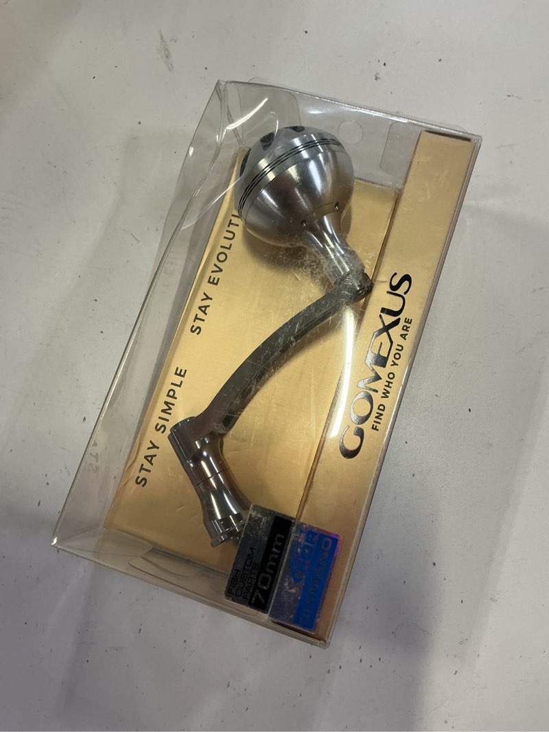 Condition photo showing Good Condition for gomexus power handle for shimano stradic fl fm stella vanford vanquish nasci twinpower 1000-5000 spinning reel replacement crank silver black-cnc version