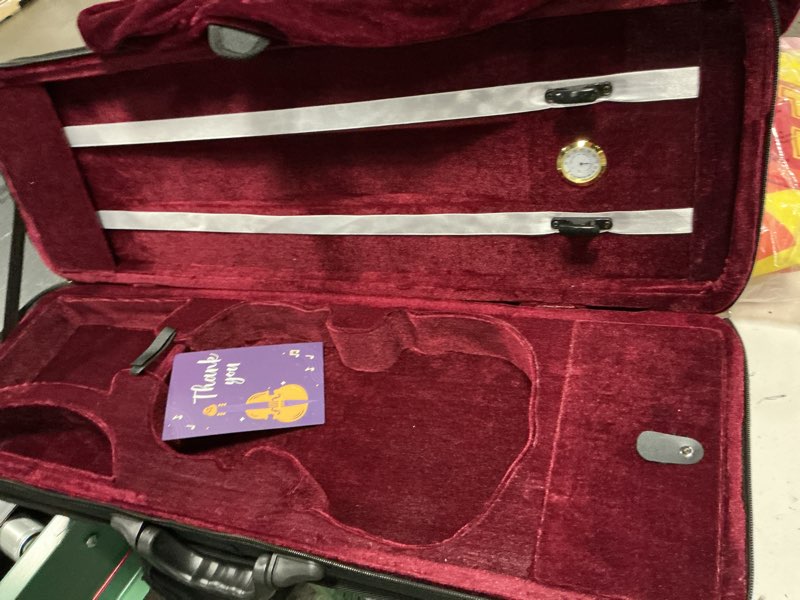 Condition photo showing Good Condition for adjustable fit 15-16 inch viola case light durable soft red padding strong
