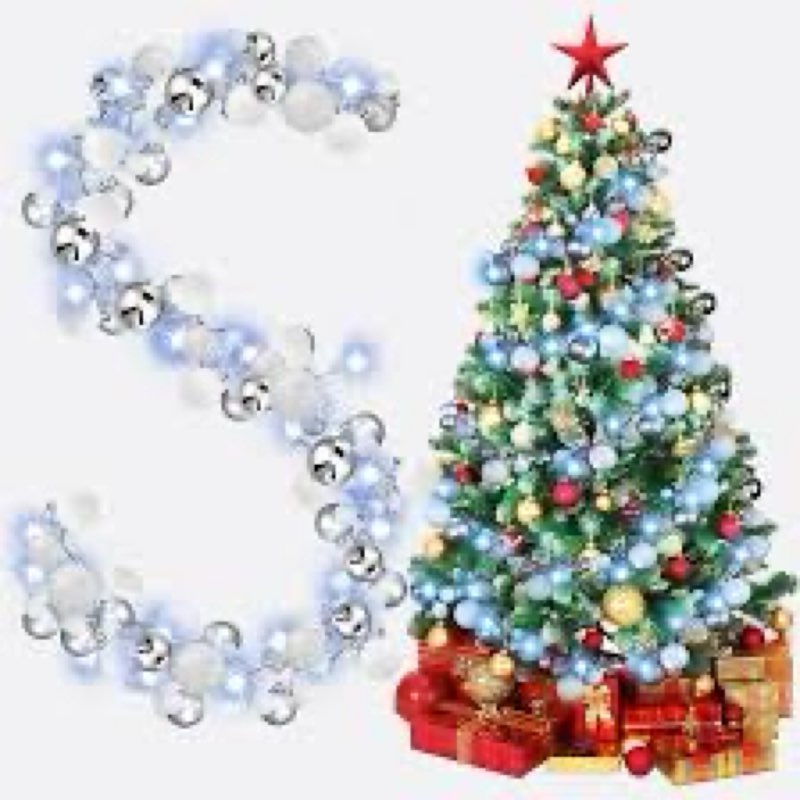 Jenaai 2 Pcs 6 ft Prelit Christmas Ball Garland Ornament with Light, Shatterproof Christmas Bulb Garland Xmas Bauble Ball Ornament Decor for Xmas Tree Stairs Mantle Door Indoor Outdoor (Red) Red 2