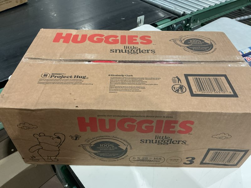 Condition photo showing New/Like New for huggies little snugglers disposable diapers - size 3 - 168ct