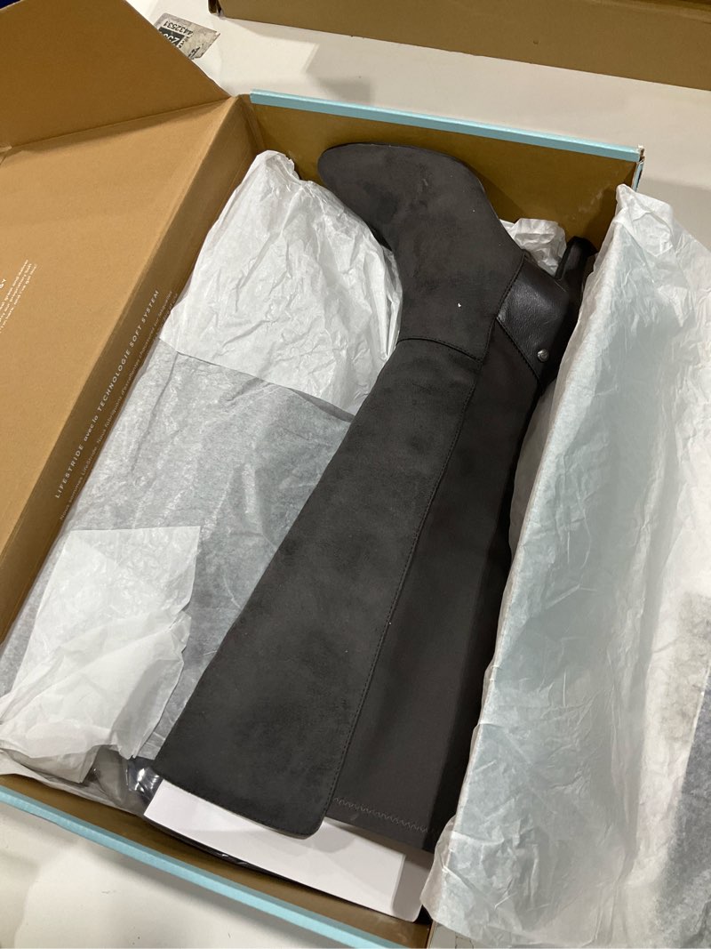 Condition photo showing Good Condition for lifestride womenâ€™s, gracie tall boot â€“ wide calf 7.5 stone grey wide calf