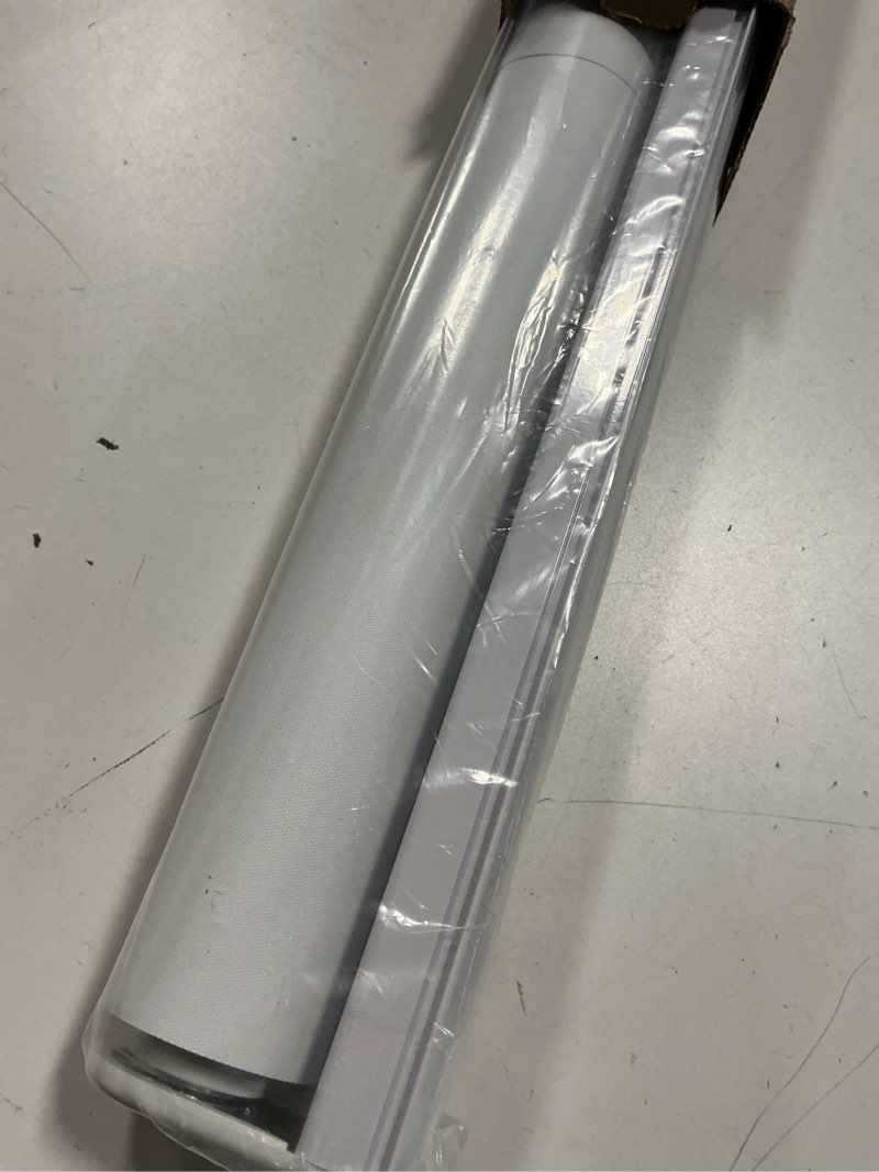 Condition photo showing Good Condition for chrisdowa cordless blackout roller shades for windows, thermal insulated uv protection pull down shades, total blackout window blinds for home, office, bedroom, door (22" w x 72" h, white) 22"w x 72"h white