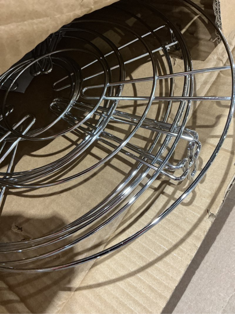 Condition photo showing Good Condition for cookware stand,5 tiers round shelf storage tower for home kitchen pans pots storage rack metal wire shelving organizer