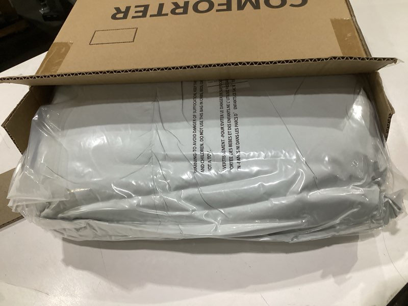Condition photo showing Good Condition for (similar to stock photos, size unknown, grey)puredown lightweight feather comforter ultra soft thin light warmth box stitched duvet insert for warmer climates/sleeper light warmth