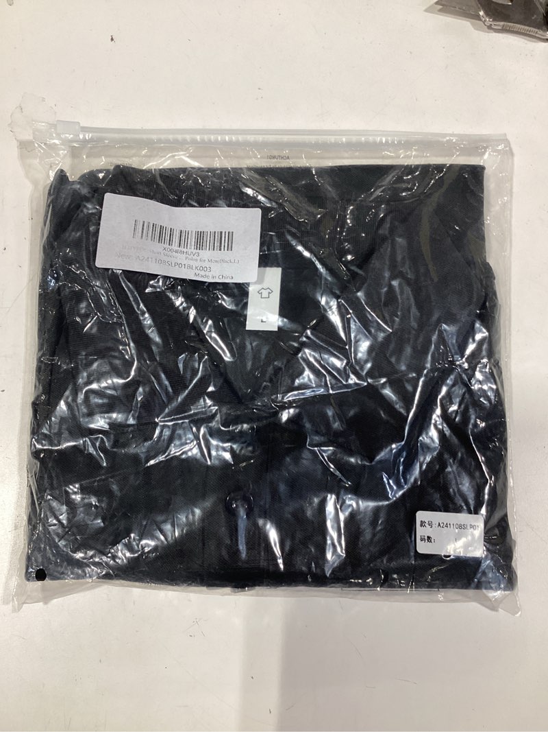 Condition photo showing Good Condition for H HYFOL Short Sleeve Polo Shirts for Men Star Patchwork Graphic Stretch Casual American Patriotic Raglan Golf Polos for Men 17-black 4X-Large