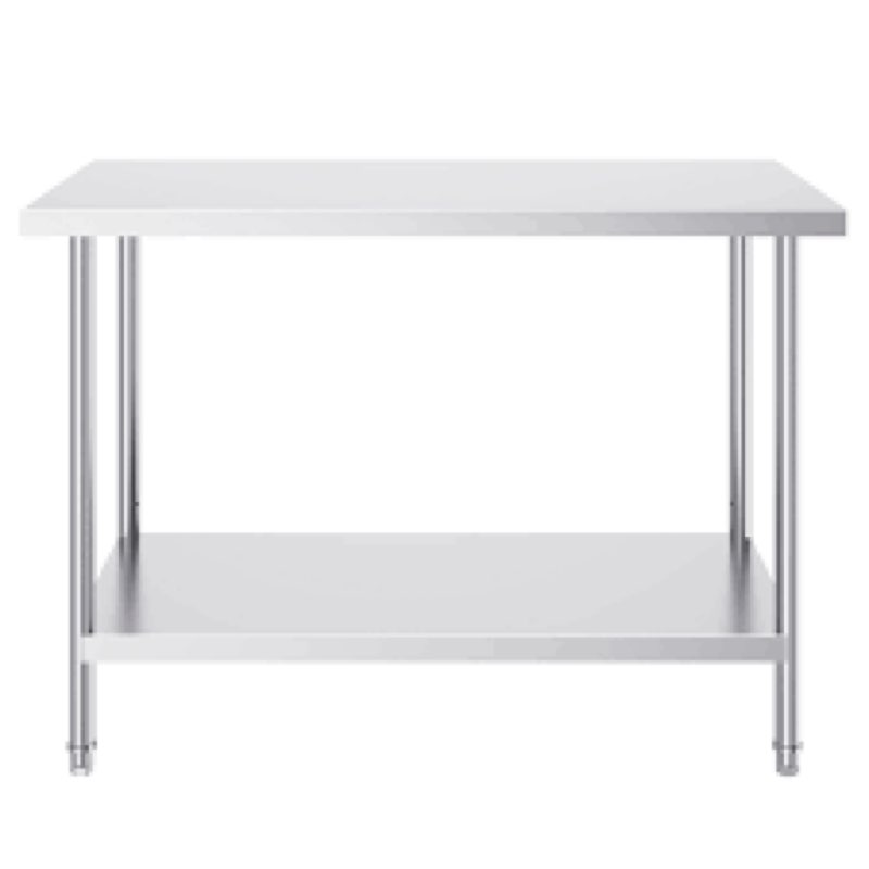 34 inch Height Stainless Steel Prep Table, Height Shelves