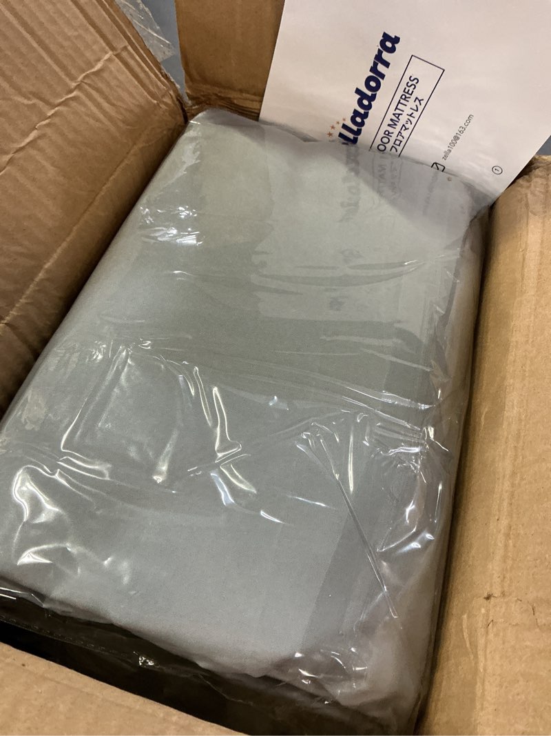 Condition photo showing New/Like New for Zelladorra Japanese Floor Mattress, Futon Mattress with Storage Bag and Washable Cover, Roll Up Tatami Mat Suitable for Guest Room, Grey, Full Full (80"L x 54"W) Grey ( 4"th + Dust Cover ?