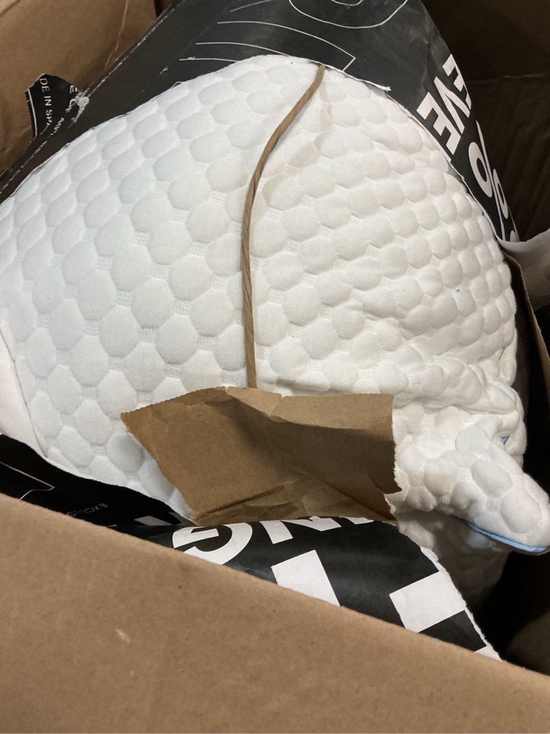 Condition photo showing Good Condition for VVZ Cooling Bed Pillows Queen Size Set of 2, Shredded Memory Foam Pillows for Side Back Stomach Sleepers, Luxury Cool Gel Adjustable Firm Bed Pillows for Sleeping 2 Pack Queen Size 20 x 30 Inches Queen (Pack of 2)