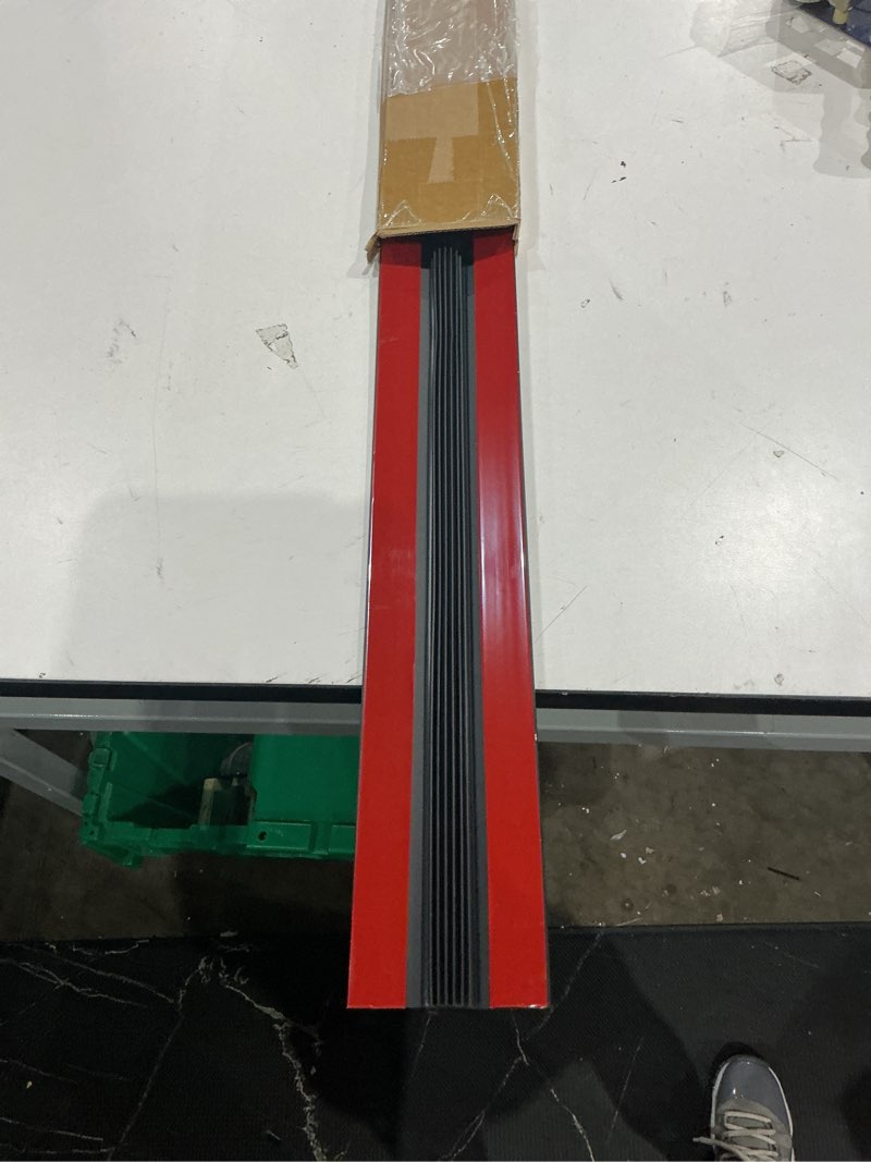 Condition photo showing Good Condition for door draft stopper, 36” length cuttable weather stripping door seal, strong adhesive door sweep for exterior and interior doors (1, black) black 1