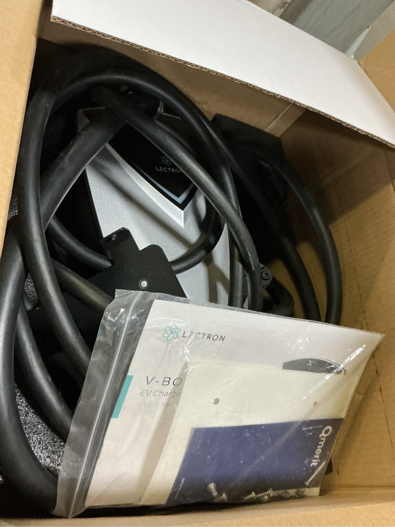 Condition photo showing As Is for ectron Tesla (NACS) V-Box Pro Electric Vehicle Charging Station 48 Amp - Level 2 EV Charger (240V) with NEMA 14-50 Plug/Hardwired Compatible with All Tesla Models S/3/X/Y & Cybertruck for Tesla 