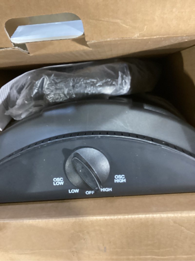 Condition photo showing Good Condition for Comfort Zone Oscillating Portable Space Heater, Flat Panel, Halogen, Infrared, Electric, Adjustable Tilt, Overheat Sensor, Stay-Cool, & Tip-Over Switch, Ideal for Home, Bedroom, & Office, 800W, CZHTV9