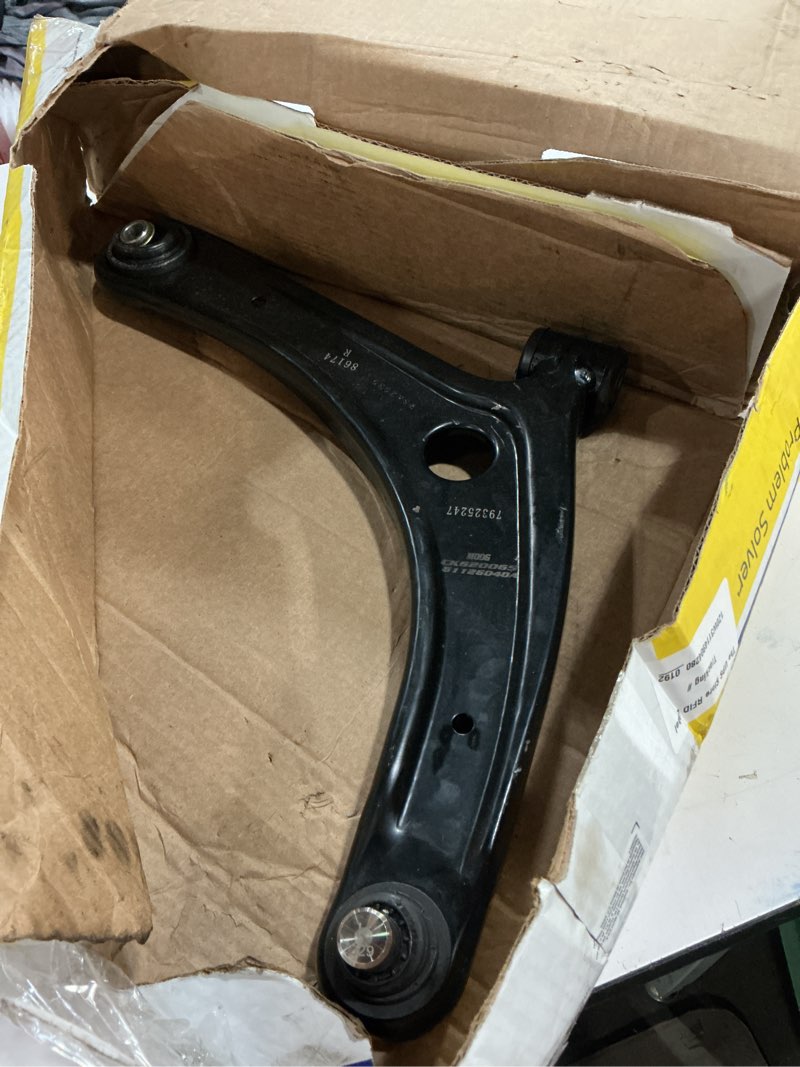Condition photo showing As Is for moog ck620065 front right lower suspension control arm and ball joint assembly for jeep patriot
