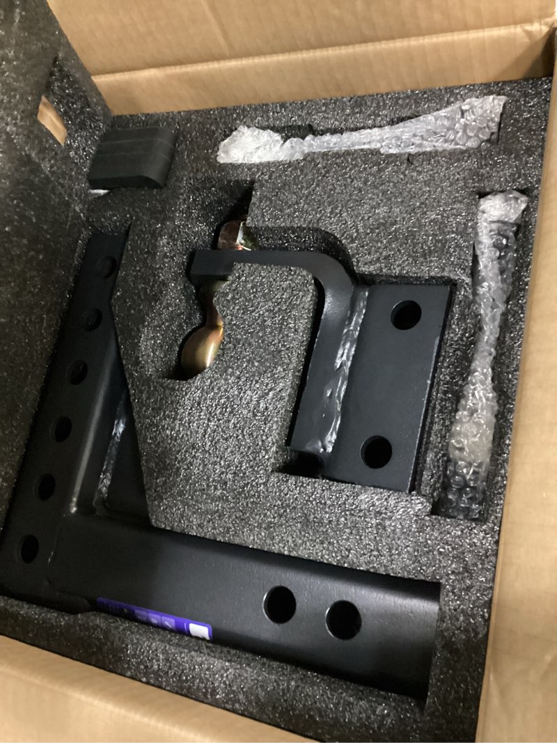 Condition photo showing Good Condition for orion motor tech trailer hitch ball mount, adjustable tow hitch for 2" receiver with 2" ball 9-1/2" drop 8-1/4" rise 8000 lb. capacity, heavy-duty drop hitch with 3 locking hitch pins for truck boat