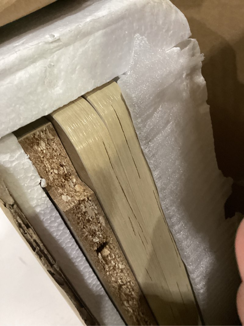 Condition photo showing New/Like New for Fluted Lift Top Coffee Table with Hidden & Open Storage, Rectangle Modern Coffee Table for Living Room, Smooth Hydraulic Lift, Large Capacity, Safe Round Corner Easy to Clean, Vertical Grain-Natural